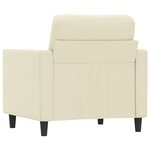 vidaXL Fauteuil Crème 60 cm Similicuir