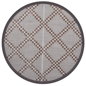 vidaXL Tapis d'extérieur marron Ø200 cm PP