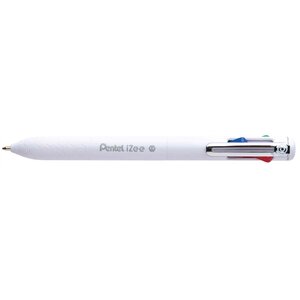 Stylo à bille rétractable 4 couleurs iZee blanc PENTEL