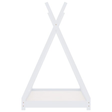 Vidaxl cadre de lit pour enfant blanc 80x160 cm bois de pin massif