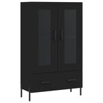 vidaXL Buffet haut noir 69 5x31x115 cm bois d'ingénierie