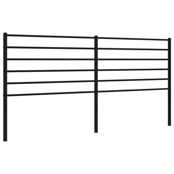 vidaXL Tête de lit métal noir 200 cm