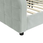 vidaXL Lit de repos gris clair 90x200 cm velours