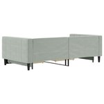 vidaXL Lit de jour et gigogne et tiroirs gris clair 100x200 cm velours