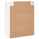 vidaXL Armoire murale blanc brillant 69 5x34x90 cm