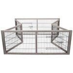 FLAMINGO Clapier pliable avec 2 portes Mel 116x112x45 cm