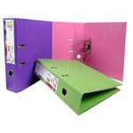 Classeur À Levier Prem'touch Intérieur Et Extérieur En Polypropylène - Dos 80mm - A4 Maxi - Couleurs Assorties - X 10 - Exacompta