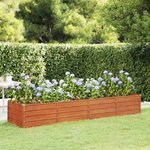 vidaXL Lit surélevé de jardin rouillé 320x80x45 cm acier corten