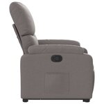 vidaXL Fauteuil inclinable taupe tissu