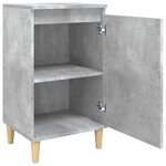 vidaXL Table de chevet gris béton 40x35x70 cm bois d'ingénierie
