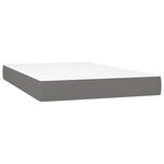vidaXL Sommier à lattes de lit avec matelas Gris foncé 120x200cm Tissu