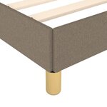 vidaXL Cadre de lit taupe 120x190 cm tissu
