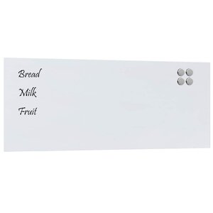 vidaXL Tableau noir magnétique mural Blanc 100x40 cm Verre trempé