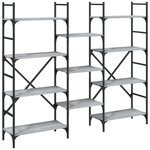 vidaXL Bibliothèque sonoma gris 160x28 5x136 5 cm bois d'ingénierie