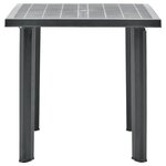 vidaXL Table de jardin Anthracite 80x75x72 cm Plastique