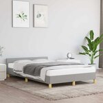 vidaXL Cadre de lit sans matelas gris clair 120x200 cm tissu