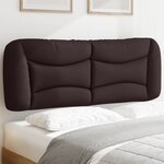 vidaXL Coussin de tête de lit marron foncé 120 cm tissu