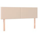 vidaXL Sommier à lattes de lit avec matelas Cappuccino 140x190 cm