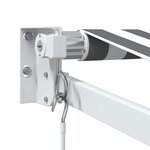 vidaXL Auvent rétractable anthracite et blanc 4 5x3 m tissu/aluminium