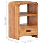 vidaXL Table de chevet 40x30x60 cm Bois acacia massif et finition miel