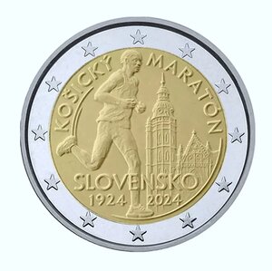 2 euros commémorative Slovaquie 2024 - Marathon de Kosice.