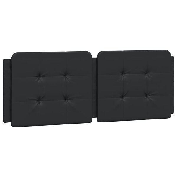 vidaXL Coussin de tête de lit noir 140 cm similicuir