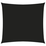 vidaXL Voile de parasol tissu oxford carré 2x2 m noir