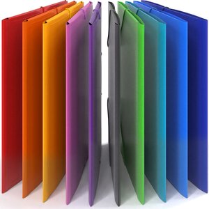 ACROPAQ 10x Chemises à Élastiques à 3 Rabats A4- Jusqu'à 200 pages Dos 2 5 cm- 10 chemise cartonnee avec rabats et elastique