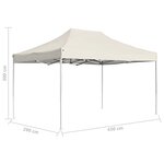 vidaXL Tente de réception pliable Aluminium 4 5x3 m Crème