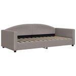 vidaXL Lit de jour avec gigogne et tiroirs taupe 90x200 cm tissu