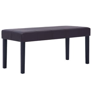 Banc banquette 106 cm marron similicuir 02_0010823