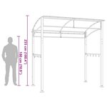 vidaXL Belvédère de barbecue 215x150x220 cm Anthracite Acier