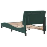 vidaXL Cadre de lit avec lumières LED vert foncé 90x190 cm velours