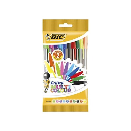 sachet de 10 Stylos à bille Cristal Large Multicolor BIC