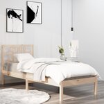 vidaXL Cadre de lit bois massif 90x190 cm simple