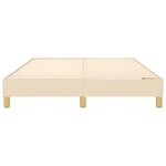 vidaXL Cadre de lit Crème 140x190 cm Tissu