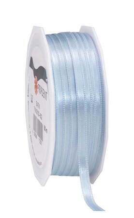 Satin double face 50-m-rouleau 6 mm bleu ciel