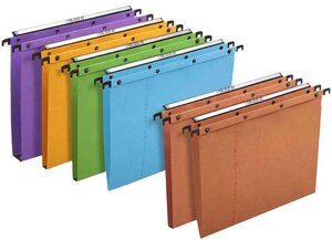 Pack de 10 Dossiers suspendus AZO Ultimate Tiroirs Fond V Orange L'OBLIQUE AZ