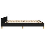 vidaXL Cadre de lit avec tête de lit Noir 180 x 200 cm Tissu