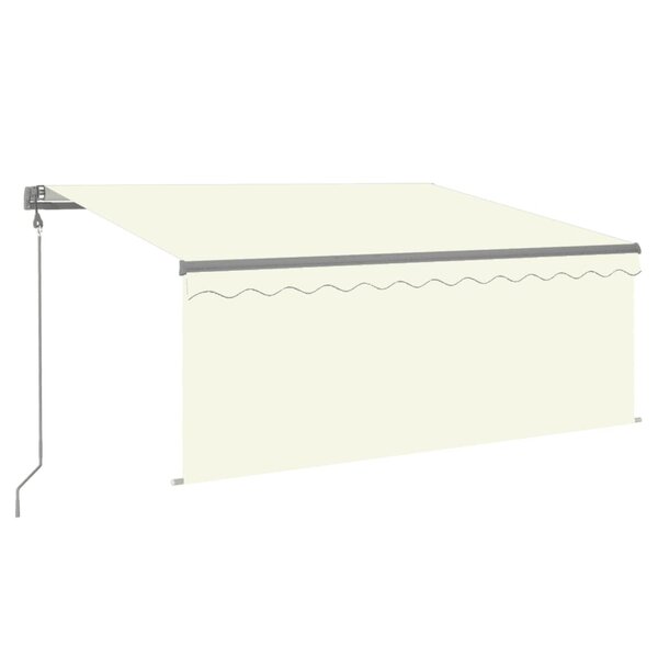 vidaXL Auvent rétractable automatique avec store 3 5x2 5 m Crème