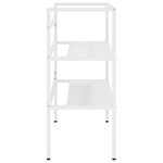 vidaXL Cadre de lavabo de salle de bain Blanc 79x38x83 cm Fer