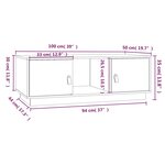 vidaXL Table basse Marron miel 100x50x35 cm Bois massif de pin