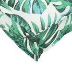 vidaXL Coussin de palette pour banc à motif de feuilles 180x40x8 cm en tissu Oxford