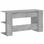 vidaXL Bureau gris béton 140x50x75 cm bois d'ingénierie