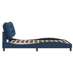 vidaXL Cadre de lit sans matelas bleu 140x190 cm tissu