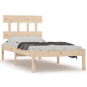 vidaXL Cadre de lit Bois massif 100x200 cm
