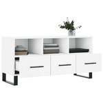 vidaXL Meuble TV blanc 102x36x50 cm bois d'ingénierie