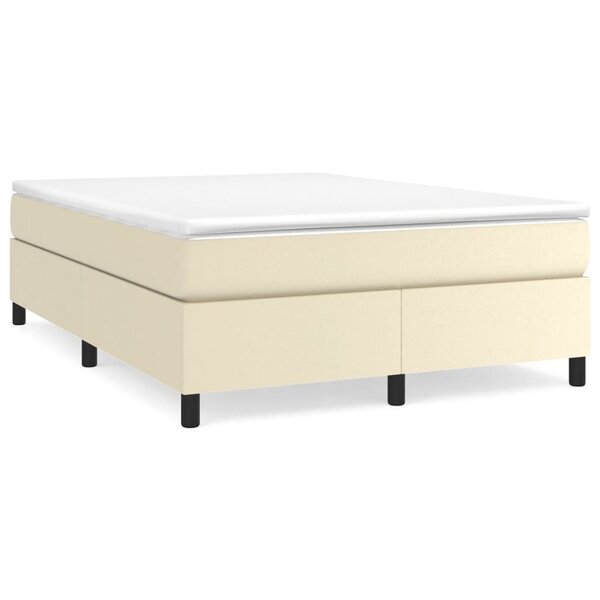 vidaXL Cadre de lit Crème 140x190 cm Similicuir