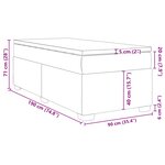 vidaXL Sommier à lattes de lit avec matelas Noir 90x190 cm Tissu