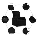 vidaXL Fauteuil inclinable électrique noir tissu